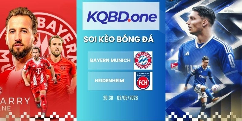 Kèo nhà cái Bayern Munich VS Heidenheim hôm nay ngày 02/05/2026 - Bundesliga